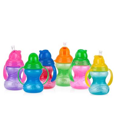 Nuby No-Spill Flip N' Sip Clik-It Cup with 360 Straw 8oz - Multicolor - Buy Online on SooperMarket.com