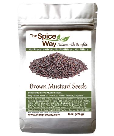 The Spice Way Brown Mustard Seeds - whole seeds, 8 oz
