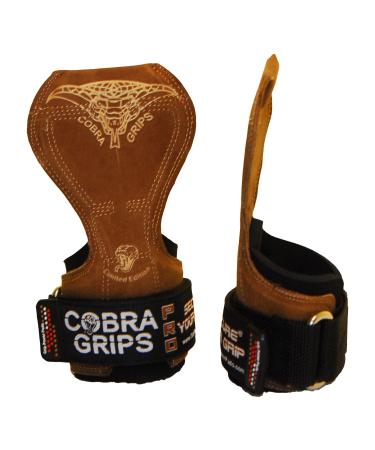 Cobra Grips V2 Lifting Grips Weight Versa Gloves Alternative Power PRO BROWN LEATHER V1