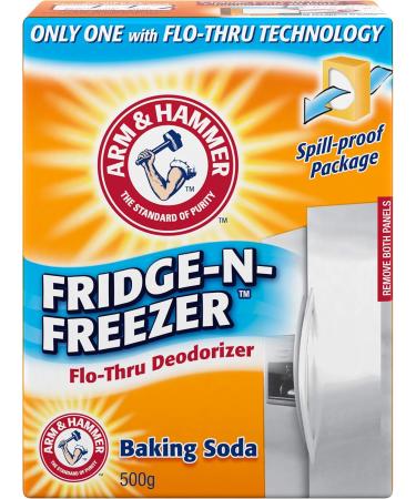 ARM & HAMMER Baking Soda For Baking Cleaning and Deodorizing 2-kg & Fridge-N-Freezer Baking Soda Deodorizer Flo-Thru Design 500-g 2 kg (Pack of 1) Leavening Agent + Deodorizer White - Buy Online on SooperMarket.com