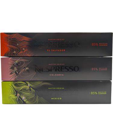 Nespresso Vertuo Coffee Capsules - El Salvador Colombia Mexico - 3 Boxes (30 Pods) Bundled with Border Biscuits Selection & Giftable Tote Bag - Buy Online on SooperMarket.com