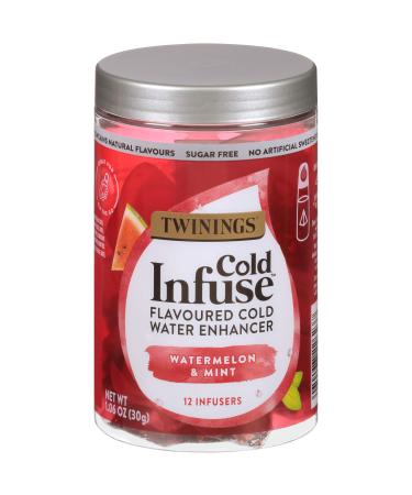 Twinings Cold Infuse Flavoured Cold Water Enhancer Watermelon & Mint 12 Infusers 1.06 oz (30 g)
