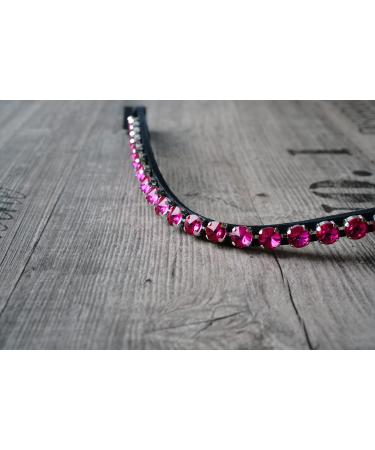 Generic Browband with large stones Warmblood Thoroughbred (Warmblood 43 cm pink) Warmblood 43 cm pink