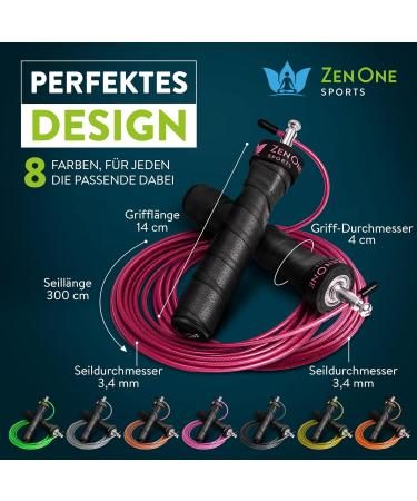 Professional Jump Rope with Workout Guide & Replacement Cable - Speed Rope for All Ages | Adjustable Steel Cables & Anti-Slip Handles - Buy Online on SooperMarket.com