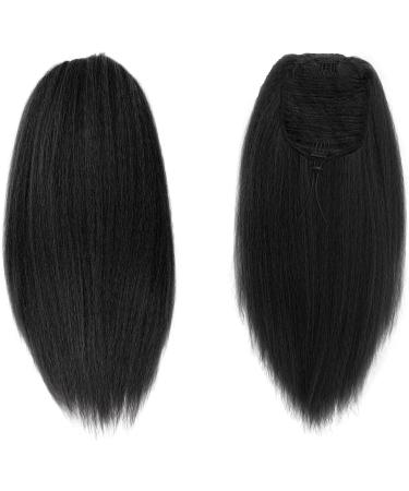 Allyreetress Yaki Drawstring Ponytail Extension for Black Women Highlight Kinky Staight Up Down Pony Tail Synthetic Hair Extensions 16 Inches 2 Clip in (1B Black) 16 inches 1B# - Buy Online on SooperMarket.com