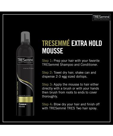TRESemm Extra Hold Frizz Control Mousse 2-Pack - 10.5 oz | Humidity Resistant Styling Foam for All Hair Types - Buy Online on SooperMarket.com