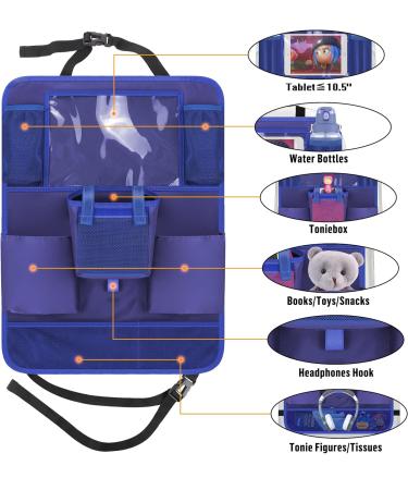 Toniebox Car Organiser with Tablet Holder - Seat Back Cover for Kids' Car Accessories - Blue, 1 Piece - Buy Online on SooperMarket.com