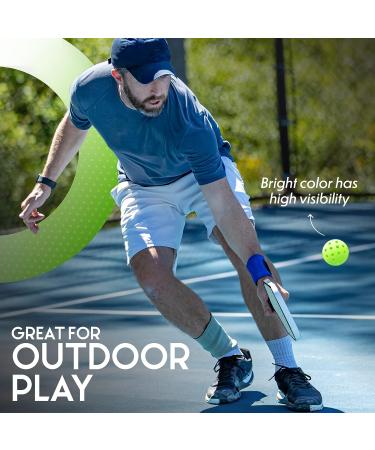 Pickleball Ball Set | USAPA Approved Professional Balls for Tournament Play | 6 Pack Green, 40 Holes, Outdoor Court Design - Buy Online on SooperMarket.com