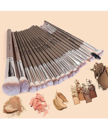 20 Pcs Professional Makeup Brushes Set - Foundation Eyeshadow Blush Brushes - Travel Kabuki Blending Concealers Face Powder Eye Makeup Brush Sets with Gift Box - Champagne - Buy Online on SooperMarket.com