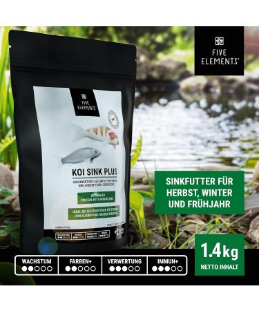 Buy Five Elements Koi Sink Plus 1.4 kg - Optimal Spring Feed for Healthy Koi | Premium Quality Ingredients - Buy Online on SooperMarket.com