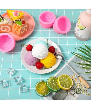 3-Piece Silicone Ice Cream Ball Mold Set for DIY Kitchen Baking | Ideal for Wedding Cake, Chocolate, Desserts, and Aromatherapy Plaster Mold - Buy Online on SooperMarket.com