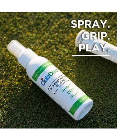 Club Doctor Golf Grip Cleaner Spray - Grip Enhancement Solution - 4 oz - Removes Dirt and Grime - Improve Feel and Swing Harder - Buy Online on SooperMarket.com