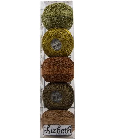 Handy Hands Lizbeth Size 20 Metallic & Crochet Cotton Pack-Octoberfest 5/Pkg