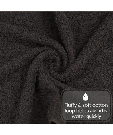Gold Textiles 100% Cotton Washcloth 12-Pack | Grey | 13x13 Inches | Ultra Soft & Absorbent - Hotel & Spa Collection - Buy Online on SooperMarket.com