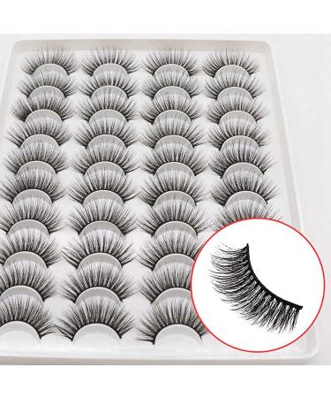 jklashfi 80 Pairs 3D Chemical Fiber Lashes Natural False Eyelashes Dramatic Volume Lashes Makeup Extension Eyelashes - Buy Online on SooperMarket.com
