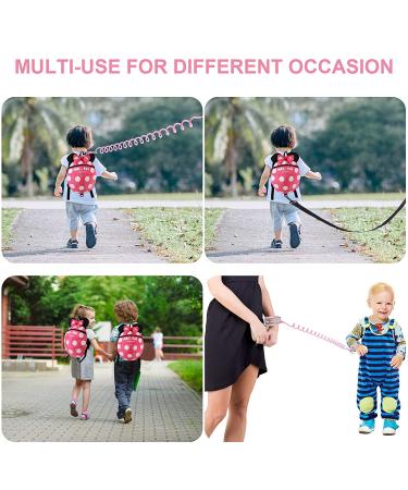 4 in 1 Toddler Harness Leash | Baby Anti Lost Wrist Link | Child Safety Tether | Walking Harness Wristband Assistant Strap Belt - Rose Red - Buy Online on SooperMarket.com