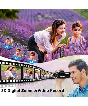 Heegomn Video Camera Camcorder 2.7K 36MP Vlogging Recorder for YouTube TikTok | 2.8'' LCD Screen, 8X Digital Zoom | Ideal for Teens & Beginners - Buy Online on SooperMarket.com