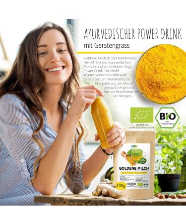 Buy EWL Organic Golden Milk with Barley Grass & Turmeric - 400g Superfood Blend - Buy Online on SooperMarket.com