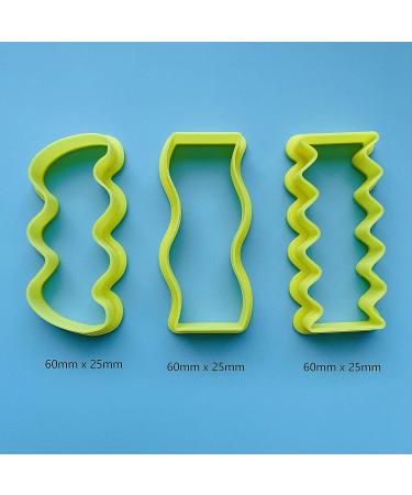 Set of 3 Wavy Rectangle Shape Hair Clip Barrette Cutters - Buy Online on SooperMarket.com