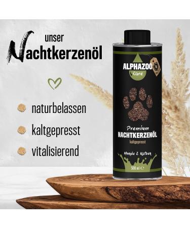 Alphazoo Premium Evening Primrose Oil for Dogs & Cats 250ml | Cold-Pressed Omega-6 & Omega-9 Feed Oil for Shiny Fur - Buy Online on SooperMarket.com