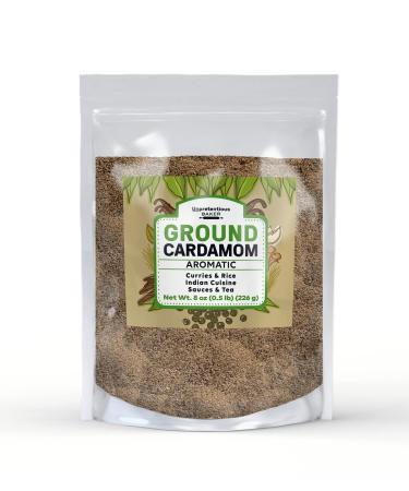 Ground Cardamom By Unpretentious Baker, 8 oz, Aromatic, Indian Cuisine, Curries & Soups 8 Ounces