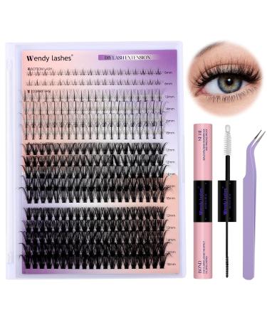 DIY Lash Extension Kit - Multi-Type Lash Clusters & Bottom Lashes | 20/30/40/50D 12-18mm | Complete Volume Lashes Set with Bond Seal & Applicator - Buy Online on SooperMarket.com
