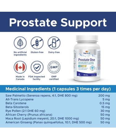 MapleLife Nutrition Prostate One Saw Palmetto 200 mg - Relives Urological Symptoms of Benign Prostatic Hyperplasia Reduces Urinary Frequency Promotes Healthy Prostate Anti-Inflammation Improve Urinary Function No Artificial Colours/Flavours 100 Capsules - Buy Online on SooperMarket.com