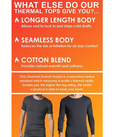HEAT HOLDERS Men's Thermal Underwear Short Sleeve Vest - White, Size M (38-40) - Buy Online on SooperMarket.com