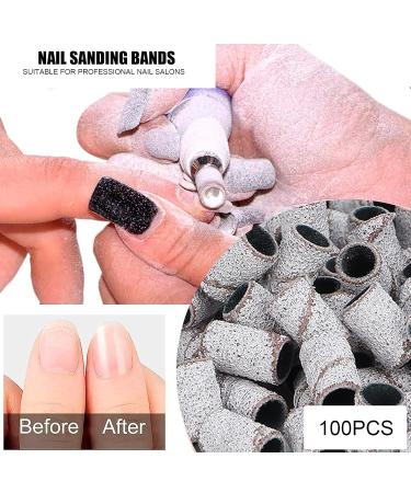 Nail Sanding Circle Bands Nail Art Sanding Bands Pedicure Polishing File 100 Pieces Manicure Sanding Bands Nail Drill Bits Accessories Nail Drill Remove Dead Skin (80#) - Buy Online on SooperMarket.com