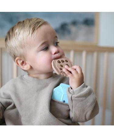 Nuby All Silicone Chocolate Chip Cookie & Milk Carton Teether 2 Pack for Babies 3+ Months - 2PK - Buy Online on SooperMarket.com