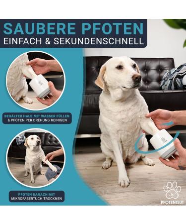 Pfotengut Dog Paw Cleaner - Gentle & Effective for Small & Large Dogs | Includes Suction-Strong Microfiber Towel - Buy Online on SooperMarket.com