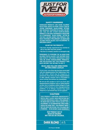 Just For Men Autostop Hair Color - Dark Blond 1.6 oz (Pack of 12) | International Shipping Available - Buy Online on SooperMarket.com