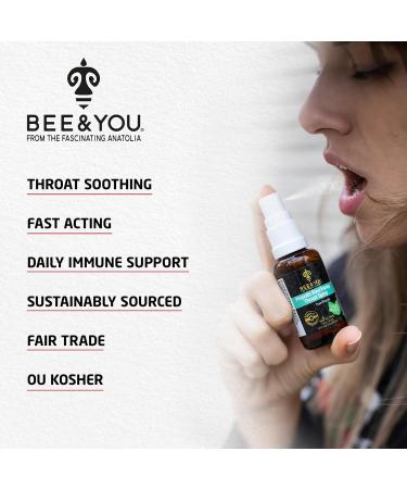 BEE and YOU Propolis Throat Spray - 300 mg Bee Propolis per day - Natural Immune Support Sore Throat Relief Antioxidants Keto Paleo Gluten-Free 1 Fl Oz (30 ml) (Propolis) - Buy Online on SooperMarket.com