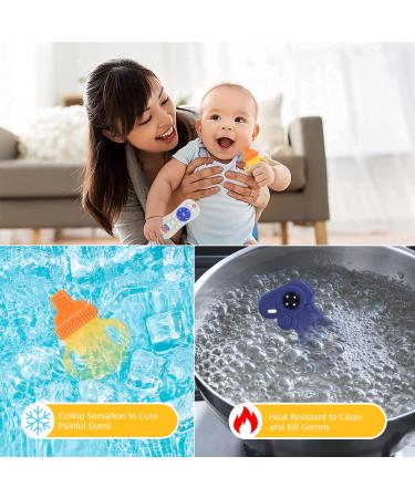 2-Pack Silicone Baby Teething Toys | Pressable Remote Control Shape | Boys Girls Chew Toys | Relief for 3+ Months - Buy Online on SooperMarket.com