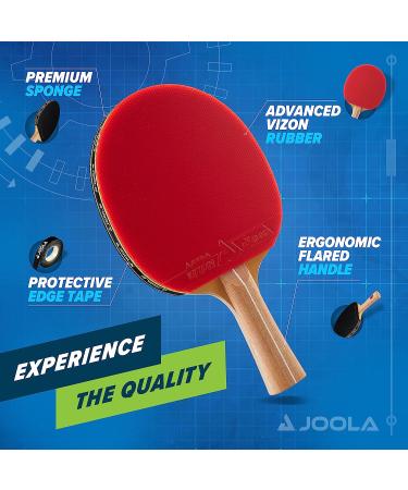 JOOLA Omega Control Ping Pong Paddle - Tournament Performance Table Tennis Racket for Advanced Training - Flared Handle with Adapter 32 Rubber - Designed for Control - Buy Online on SooperMarket.com