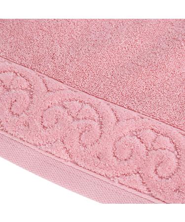 Luxury Cotton Washcloths 6 Pack - Large Hotel Spa Bathroom Face Towel (Pink) - Buy Online on SooperMarket.com