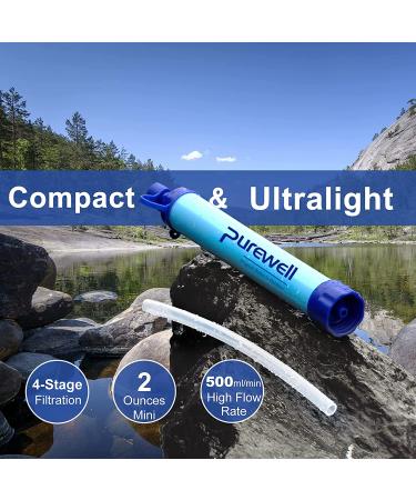 Purewell Outdoor Water Filter - Personal Filtration Straw for Camping & Hiking - Buy Online on SooperMarket.com