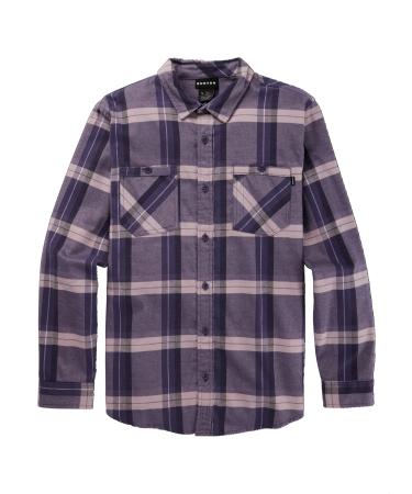 Burton Men's Favorite Long Sleeve Flannel Elderberry Sparse Plaid Medium