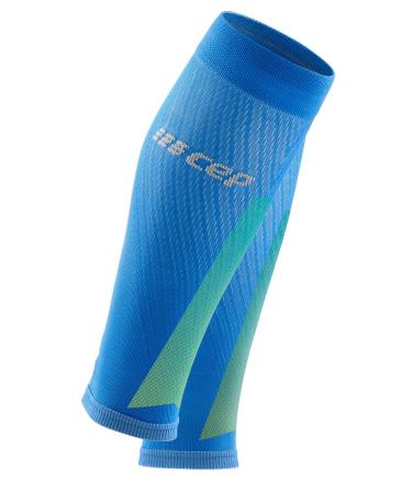 CEP - ULTRALIGHT COMPRESSION CALF SLEEVES for men | Calf sleeves with compression IV PRO - Electric Blue/Light Grey