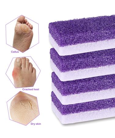 Pumice Stone 6 Pack Foot Scrubber & Callus Remover - Dead Skin Remover for Feet, Heels, Hands and Body - Purple - Buy Online on SooperMarket.com