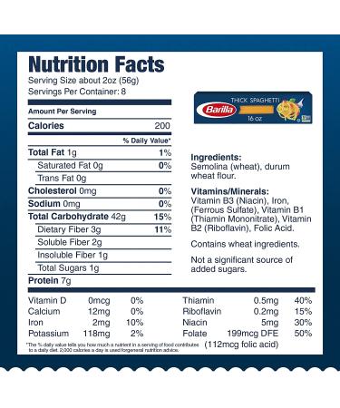 Barilla Thick Spaghetti Pasta 16 oz. Box (Pack of 20) - Non-GMO Durum Wheat Semolina Pasta - Italy's #1 Brand - Kosher Certified - Buy Online on SooperMarket.com