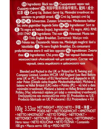 Twinings English Breakfast Loose Tea 3.53 oz | Authentic Classic | Premium Quality - Buy Online on SooperMarket.com