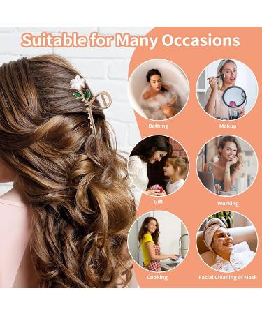 White Lily Metal Hair Claws - Strong Hold Claw Clips for Thick Hair | Lusofie Flower Hair Accessories - Buy Online on SooperMarket.com