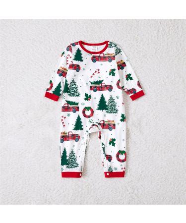 PatPat Family Matching Christmas Pajamas - Xmas Tree & Car Print Set, Baby 3-6 Months, Multi-color - Buy Online on SooperMarket.com
