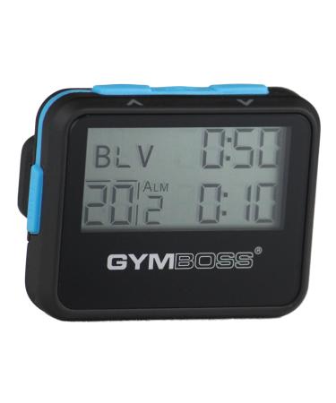 Gymboss Interval Timer and Stopwatch - Black / Blue SOFTCOAT