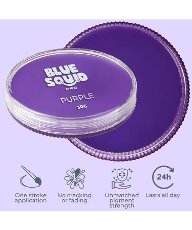 Blue Squid PRO Face Paint - Classic Purple 30gm - Water Activated Body Paint for Adults & Kids - Halloween SFX Makeup - Buy Online on SooperMarket.com