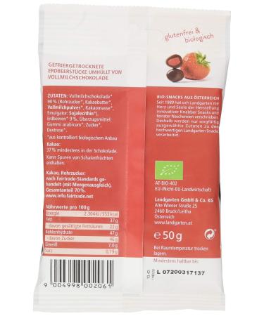 Buy Landgarten Organic Strawberry in Milk Chocolate - 50g Pack | Delicious Snack for Chocolate Lovers - Buy Online on SooperMarket.com