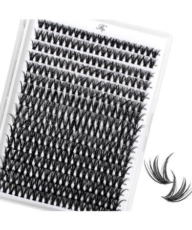 Riya Lash Clusters DIY 40D Eyelash Extensions 320pcs Clusters Lashes D Curl LASH Volume Individual Lashes Eyelash Clusters Extensions Wispy Lashes Cluster DIY at Home (40D 0.07D 8-15Mixed) 40D-320pcs