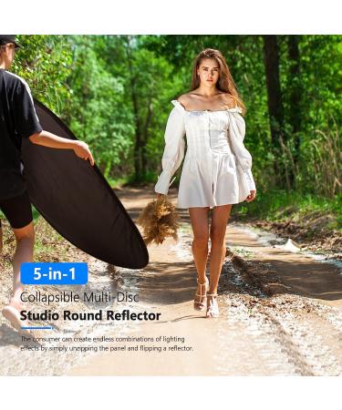 NEEWER 40x60 / 100x150cm 5-in-1 Collapsible Light Reflectors with Bag - Studio & Outdoor Photography Diffuser Set - Buy Online on SooperMarket.com