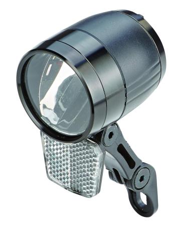 Prophete LED headlight 100 lux |Aluminum |Parking light and automatic sensor |Removable reflector |For bicycle and e-bike |Black |including flexible bracket